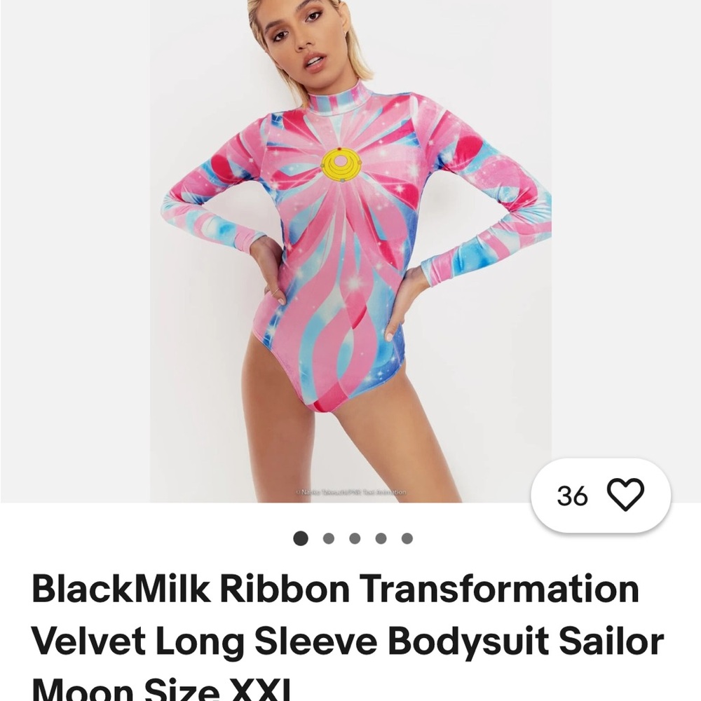 Sailor Moon Blackmilk Pink and Blue Swirl Bodysuit - Picture 5 of 6